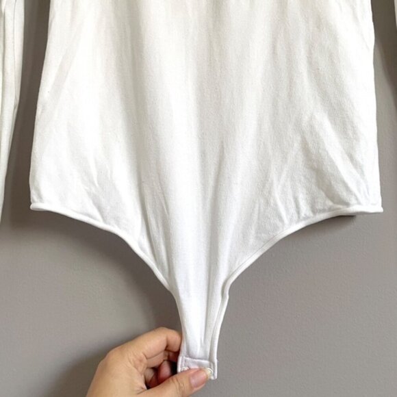 Wolford White Colorado Turtleneck Long Sleeve String Bodysuit - Small - Picture 3 of 9